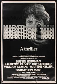1b286 MARATHON MAN 40x60 '76 cool image of Dustin Hoffman, John Schlesinger classic thriller!