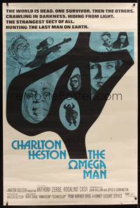 1b291 OMEGA MAN 40x60 '71 Charlton Heston is the last man alive, and he's not alone!