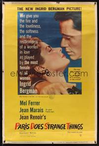 1b293 PARIS DOES STRANGE THINGS style Z 40x60 '57 Jean Renoir's Elena et les hommes, Ingrid Bergman