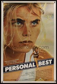 1b295 PERSONAL BEST 40x60 '82 huge close-up image of athletic determined Mariel Hemingway!