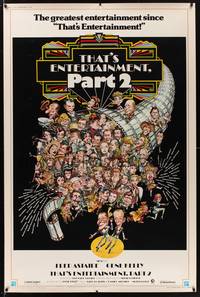 1b316 THAT'S ENTERTAINMENT PART 2 40x60 '75 art of Fred Astaire, Gene Kelly & many MGM greats!