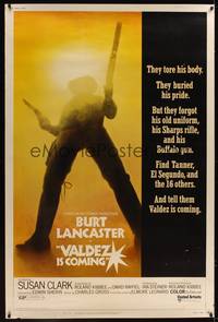1b324 VALDEZ IS COMING 40x60 '71 Burt Lancaster, written by Elmore Leonard!
