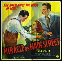 1b084 MIRACLE ON MAIN STREET 6sh '39 William Collier & Margo, who only knew the beast in men!