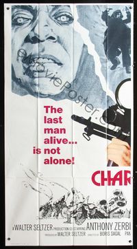 1b085 OMEGA MAN 6sh '71 Charlton Heston is the last man alive, and he's not alone!