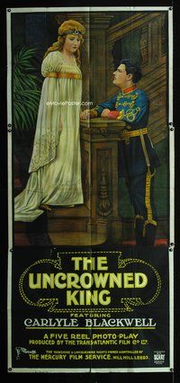 1b108 HIS ROYAL HIGHNESS English 3sh R20s The Uncrowned King, stone litho of Carlye Blackwell!