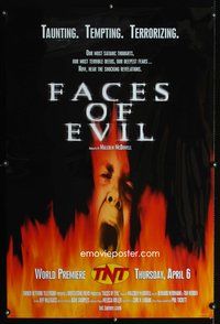 1b216 FACES OF EVIL TV 1sh '00 your deepest fears, creepy image of screaming man!