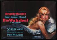 1b135 LA VERITE German 33x47 '61 super sexy Brigitte Bardot, Henri-Georges Clouzot, The Truth!