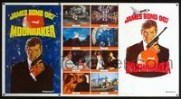 1b145 MOONRAKER advance 1-stop poster '79 art & images of Roger Moore as James Bond!