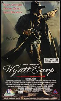 1b120 WYATT EARP video South African '94 Kevin Costner, Dennis Quaid, Gene Hackman, Michael Madsen