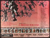1b370 BRIDGE TOO FAR subway poster '77 Michael Caine, Sean Connery, Dirk Bogarde, Caan, Attenborough