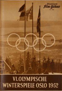 1c129 1952 WINTER OLYMPICS German program many sporting event images from Oslo, Norway!