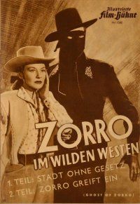 1c149 GHOST OF ZORRO German program '52 serial, Clayton Moore as the West's famous mystery rider!