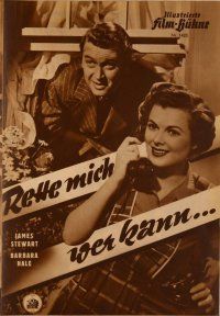1c155 JACKPOT German program '52 many different images of James Stewart & Barbara Hale!