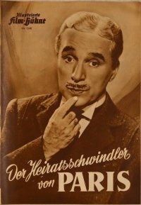 1c159 MONSIEUR VERDOUX German program '52 Charlie Chaplin as gentleman Bluebeard, different images!