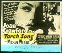 1c120 TORCH SONG style B glass slide '53 tough baby Joan Crawford, a wonderful love story!