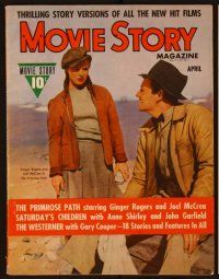 1c067 MOVIE STORY magazine April 1940, Ginger Rogers & Joel McCrea from The Primrose Path!