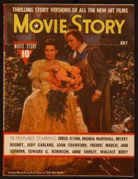 1c068 MOVIE STORY magazine July 1940, Brenda Marshall & Errol Flynn from The Seahawk!