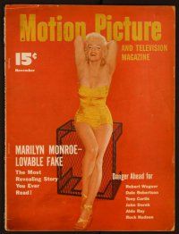 1c047 MOTION PICTURE magazine November 1953, full-length sexy Marilyn Monroe by Powolny!