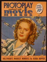 1c029 PHOTOPLAY magazine May 1941, close portrait of Alice Faye by Paul Hesse!