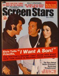 1c017 LOT OF 10 SCREEN STARS MAGAZINES lot February 1972 to December 1972 Liza, Jackie O, Elvis!