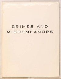 1c181 CRIMES & MISDEMEANORS presskit '89 Woody Allen, Martin Landau, Alan Alda, Claire Bloom