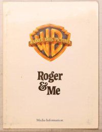 1c187 ROGER & ME presskit '89 1st Michael Moore documentary about General Motors CEO Roger Smith!