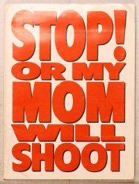 1c212 STOP OR MY MOM WILL SHOOT presskit '92 Sylvester Stallone, Estelle Getty, JoBeth Williams