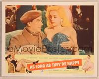 1d169 AS LONG AS THEY'RE HAPPY LC '57 close up of Jack Buchanan holding sexiest Diana Dors!