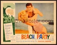 1d181 BEACH PARTY LC #3 '63 Frankie Avalon doesn't like having a beautiful blonde hang on him!