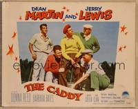 1d208 CADDY LC #2 '53 Dean Martin watches three real golfers trying to teach Jerry Lewis to putt!
