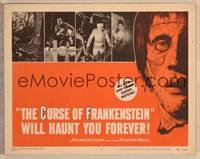 1d232 CURSE OF FRANKENSTEIN LC #8 '57 Peter Cushing, cool close up monster artwork!
