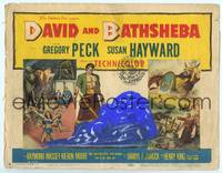 1d081 DAVID & BATHSHEBA TC '51 Biblical Gregory Peck broke God's commandment for sexy Susan Hayward