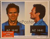 1d256 ESCAPE FROM ALCATRAZ LC #3 '79 best front & side mugshot photos of prisoner Clint Eastwood!
