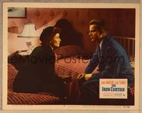 1d335 IRON CURTAIN LC #5 '48 concerned Gene Tierney stares at Dana Andrews sitting on bed!