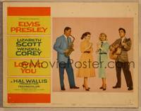 1d374 LOVING YOU LC #1 '57 posed c/u of Elvis Presley, Lizabeth Scott, Corey & Dolores Hart!