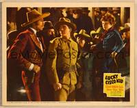 1d375 LUCKY CISCO KID LC '40 Cesar Romero with super young Dana Andrews & kid on horse!