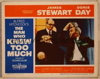 1d382 MAN WHO KNEW TOO MUCH LC #5 '56 Alfred Hitchcock, c/u of Jimmy Stewart punching guy!