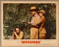 1d398 MOGAMBO LC #5 '53 Clark Gable, Grace Kelly & Donald Sinden with camera & gun in Africa!