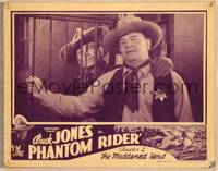 1d443 PHANTOM RIDER Chap2 LC '36 cowboy Buck Jones puts hand on sheriff through jail bars, serial!