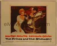 1d452 PRINCE & THE SHOWGIRL LC #2 '57 sexy Marilyn Monroe sits in front of royal Laurence Olivier!