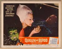 1d457 QUEEN OF BLOOD LC #3 '66 close up of the female monster Florence Marly with victim!