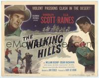 1d136 WALKING HILLS TC '49 Randolph Scott, Ella Raines, directed by John Sturges!