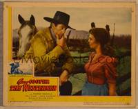 1d578 WESTERNER LC '40 c/u of Gary Cooper standing with Doris Davenport by fence!