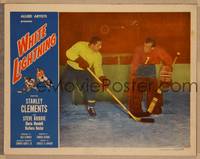 1d584 WHITE LIGHTNING LC '53 fake looking c/u of ice hockey player Stanley Clements about to score!