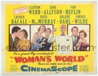 1d142 WOMAN'S WORLD TC '54 June Allyson, Clifton Webb, Van Heflin, Lauren Bacall, MacMurray, Dahl