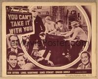 1d596 YOU CAN'T TAKE IT WITH YOU LC R48 Frank Capra, James Stewart & Arthur watch Arnold wrestling