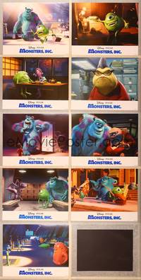 1e051 MONSTERS, INC. 9 color 11x14 stills '01 best Disney & Pixar computer animated CGI cartoon!