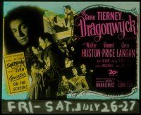 1f091 DRAGONWYCK glass slide '46 beautiful Gene Tierney, Walter Huston, Vincent Price, Langan
