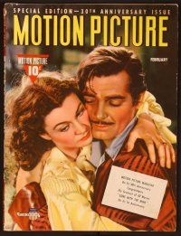 1f046 MOTION PICTURE magazine February 1941 Clark Gable & Vivien Leigh from Gone with the Wind!