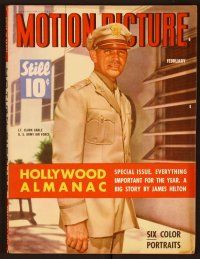 1f047 MOTION PICTURE magazine February 1943 Lieutenant Clark Gable in the U.S. Army Air Force!